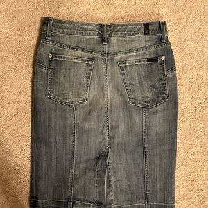7 for all Mankind denim skirt